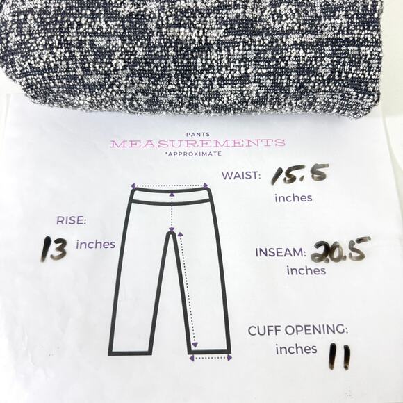 M.M. Lafleur Womens Pippa Crop Pants Size 8 Boucle Tweed Wide Leg Gray - Picture 7 of 7